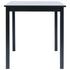 Maison Madeleine -  5 Piece Dining Set Solid Rubber Wood Black
